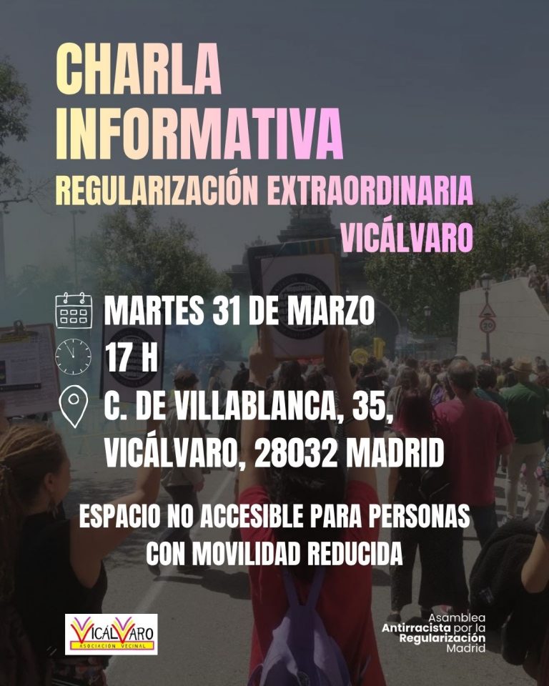 CHARLA INFORMATIVA SOBRE LA REGULARIZACIÓN EXTRAORDINARIA